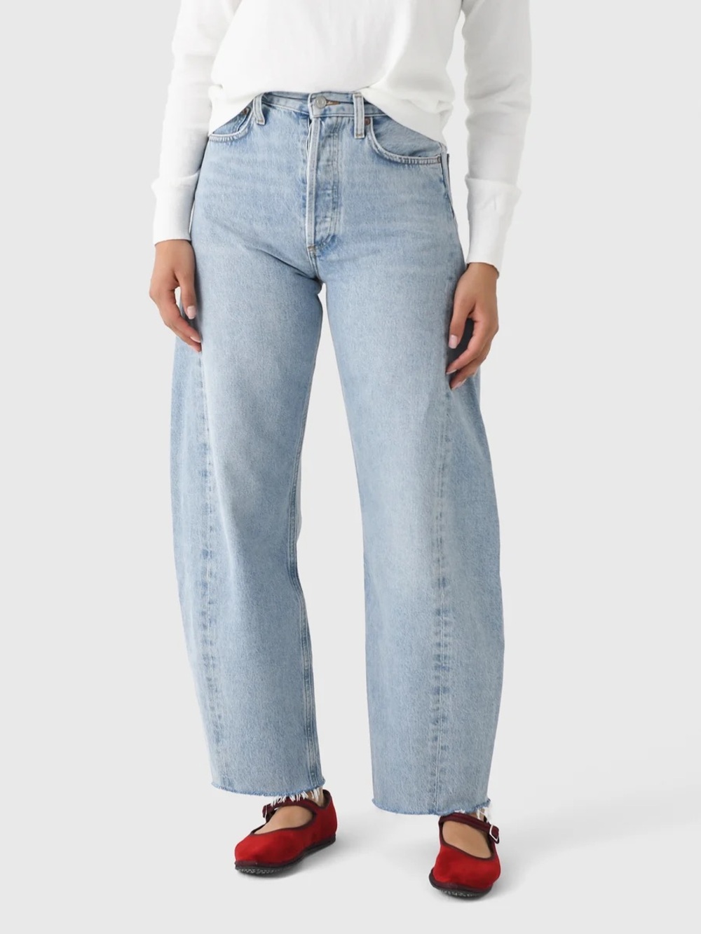 AGOLDE Luna High Rise Pieced Taper Jean Void